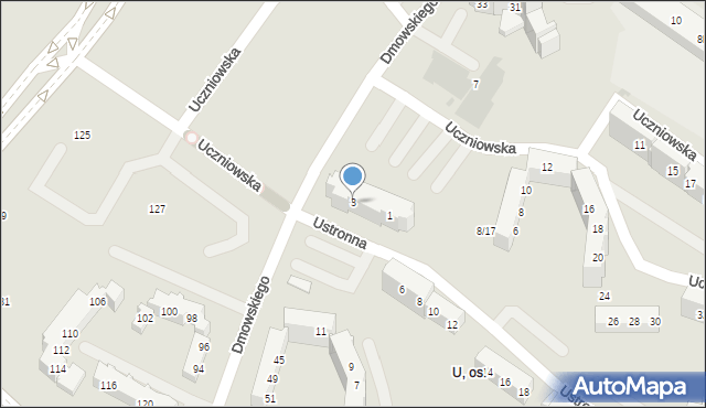 Tychy, Ustronna, 3, mapa Tychów