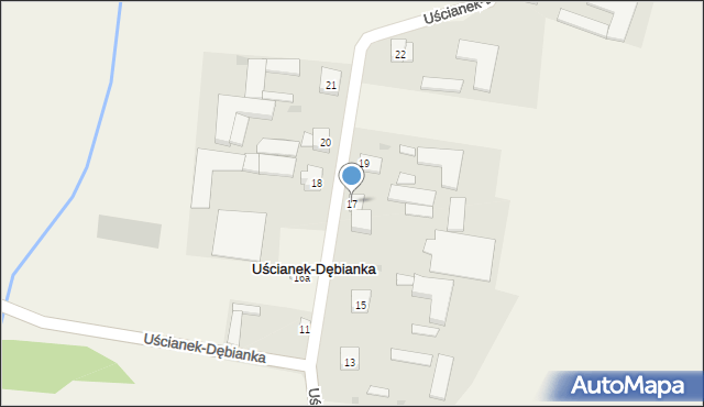 Uścianek-Dębianka, Uścianek-Dębianka, 17, mapa Uścianek-Dębianka