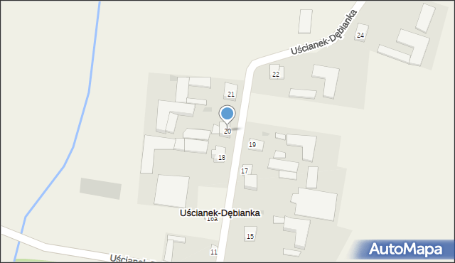Uścianek-Dębianka, Uścianek-Dębianka, 20, mapa Uścianek-Dębianka