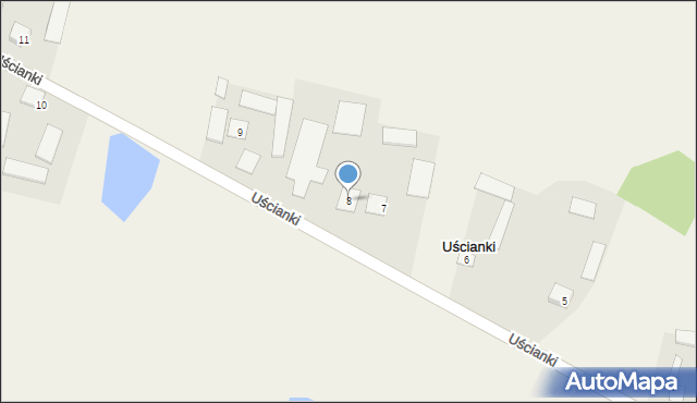 Uścianki, Uścianki, 8, mapa Uścianki