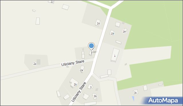 Uściany Stare, Uściany Stare, 2, mapa Uściany Stare