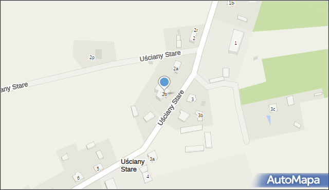 Uściany Stare, Uściany Stare, 2b, mapa Uściany Stare