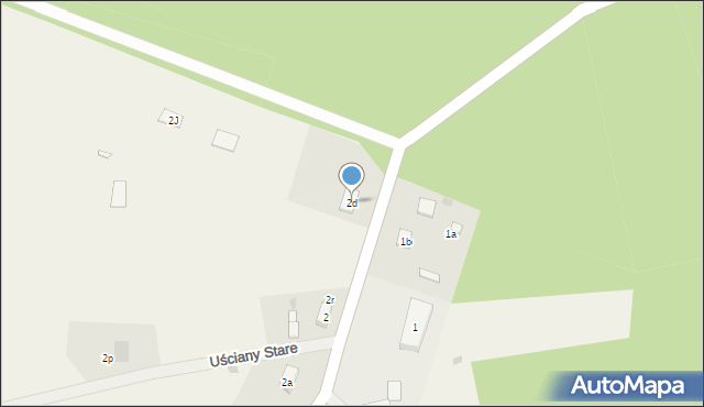 Uściany Stare, Uściany Stare, 2d, mapa Uściany Stare