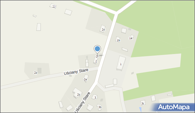 Uściany Stare, Uściany Stare, 2r, mapa Uściany Stare