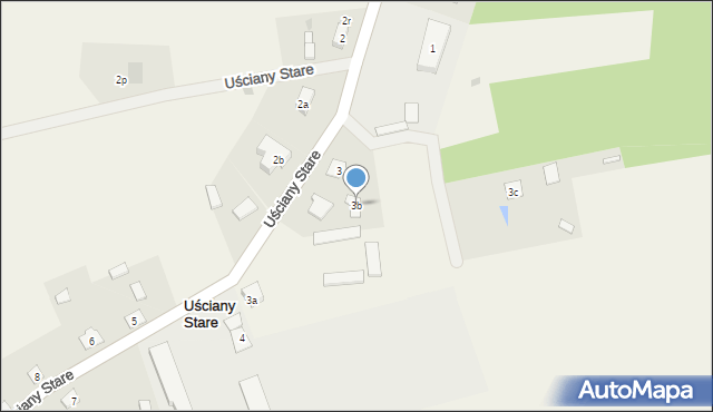 Uściany Stare, Uściany Stare, 3b, mapa Uściany Stare