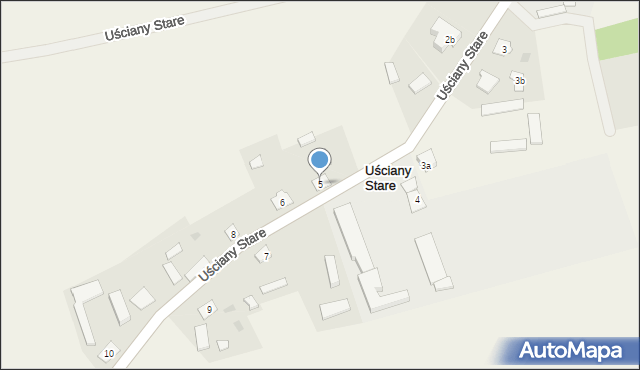 Uściany Stare, Uściany Stare, 5, mapa Uściany Stare