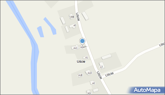 Uście, Uście, 41A, mapa Uście