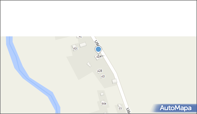 Uście, Uście, 42A, mapa Uście