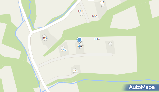 Uście Gorlickie, Uście Gorlickie, 126b, mapa Uście Gorlickie