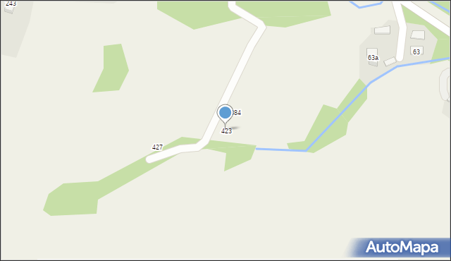 Uście Gorlickie, Uście Gorlickie, 423, mapa Uście Gorlickie