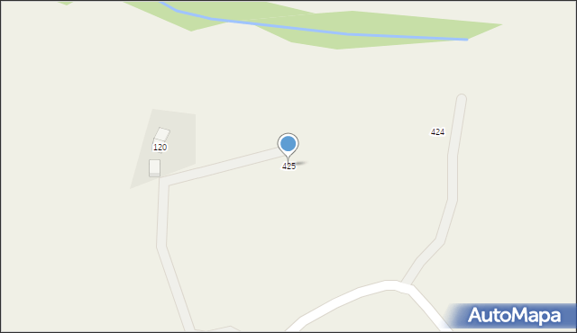 Uście Gorlickie, Uście Gorlickie, 425, mapa Uście Gorlickie