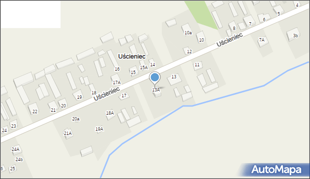 Uścieniec, Uścieniec, 13A, mapa Uścieniec