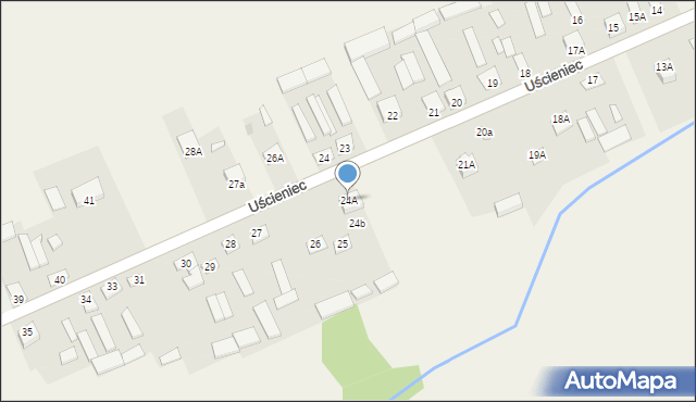 Uścieniec, Uścieniec, 24A, mapa Uścieniec