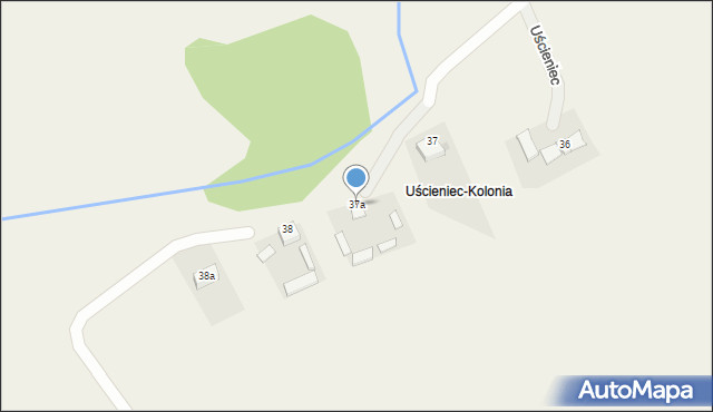 Uścieniec, Uścieniec, 37a, mapa Uścieniec