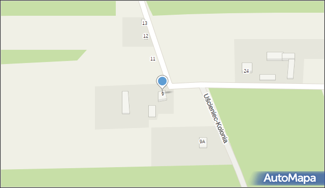 Uścieniec-Kolonia, Uścieniec-Kolonia, 9, mapa Uścieniec-Kolonia