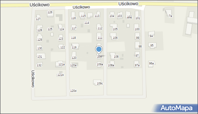Uścikowo, Uścikowo, 109, mapa Uścikowo
