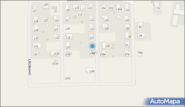 Uścikowo, Uścikowo, 109a, mapa Uścikowo