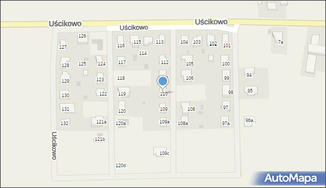 Uścikowo, Uścikowo, 110, mapa Uścikowo