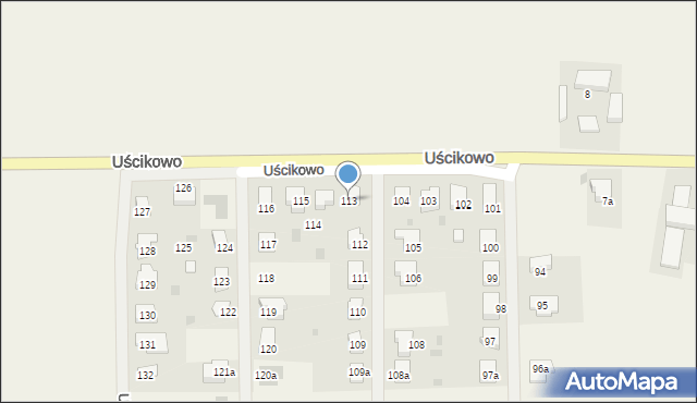 Uścikowo, Uścikowo, 113, mapa Uścikowo