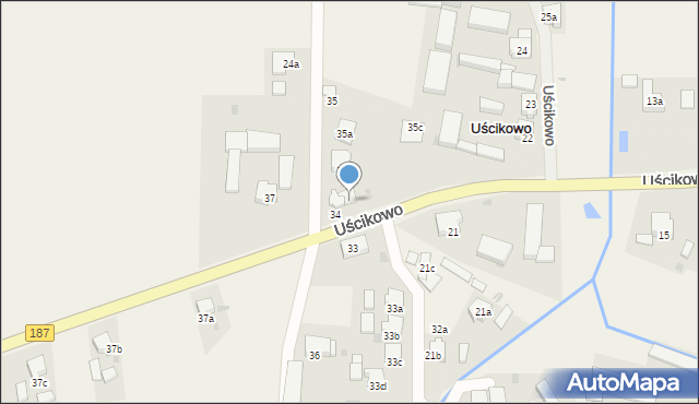Uścikowo, Uścikowo, 34A, mapa Uścikowo