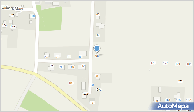 Uskorz Mały, Uskorz Mały, 96, mapa Uskorz Mały