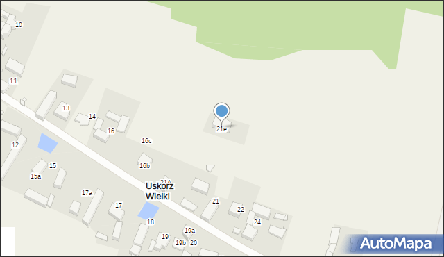 Uskorz Wielki, Uskorz Wielki, 21e, mapa Uskorz Wielki