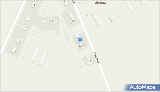 Uśmierz, Uśmierz, 12, mapa Uśmierz