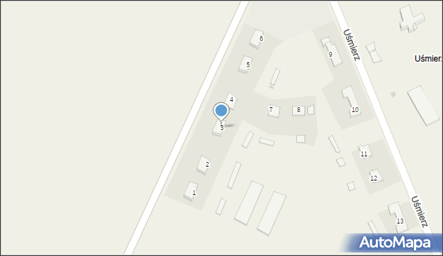 Uśmierz, Uśmierz, 3, mapa Uśmierz