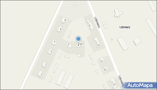 Uśmierz, Uśmierz, 8, mapa Uśmierz