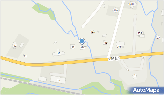 Ustjanowa Górna, Ustjanowa Górna, 93a, mapa Ustjanowa Górna
