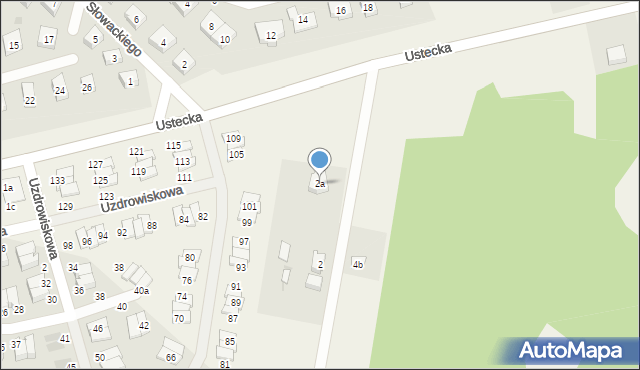 Ustka, Ustecka, 2a, mapa Ustka