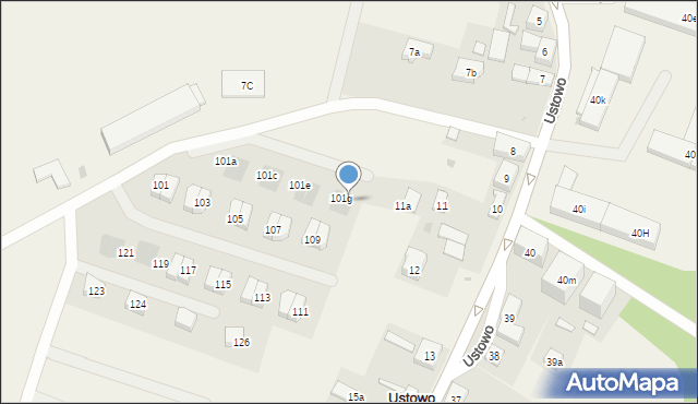 Ustowo, Ustowo, 101h, mapa Ustowo