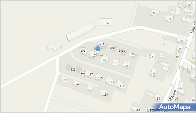 Ustowo, Ustowo, 104, mapa Ustowo