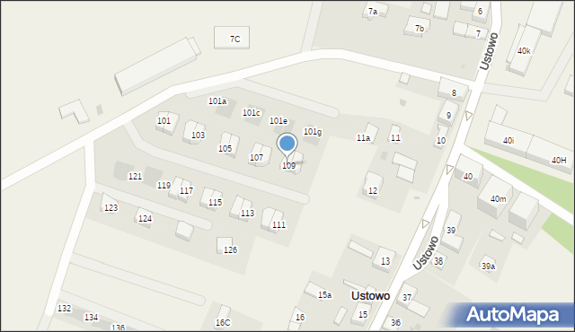 Ustowo, Ustowo, 109, mapa Ustowo