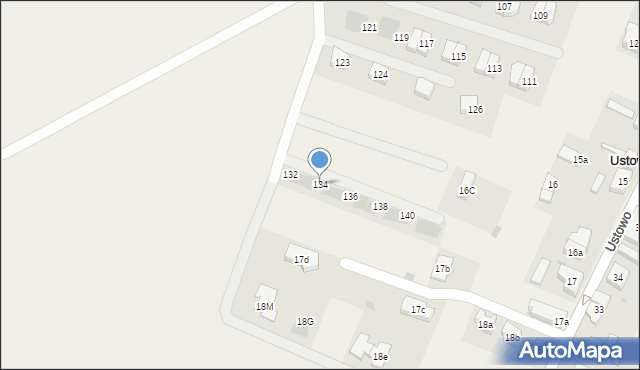 Ustowo, Ustowo, 134, mapa Ustowo