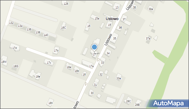 Ustowo, Ustowo, 17, mapa Ustowo