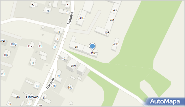 Ustowo, Ustowo, 40H, mapa Ustowo