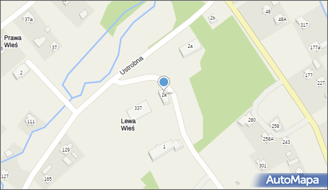 Ustrobna, Ustrobna, 1a, mapa Ustrobna