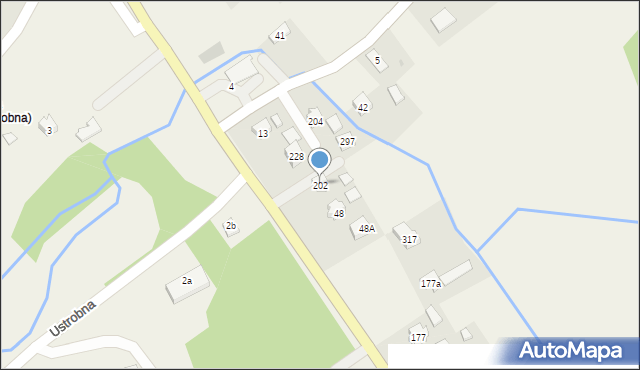 Ustrobna, Ustrobna, 202, mapa Ustrobna