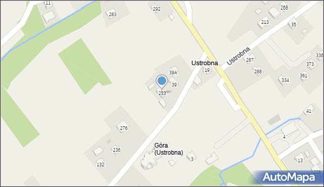 Ustrobna, Ustrobna, 233, mapa Ustrobna
