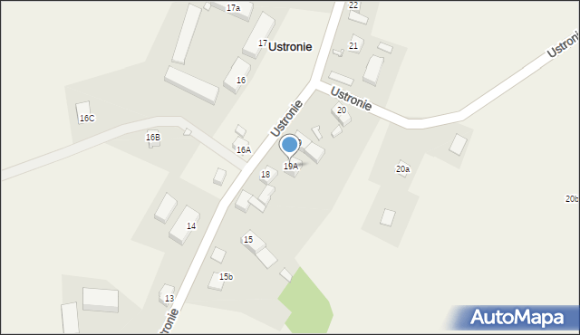 Ustronie, Ustronie, 19A, mapa Ustronie
