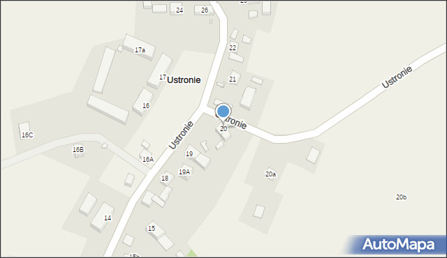 Ustronie, Ustronie, 20, mapa Ustronie