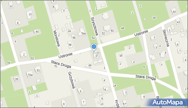 Ustronie, Ustronie, 47a, mapa Ustronie