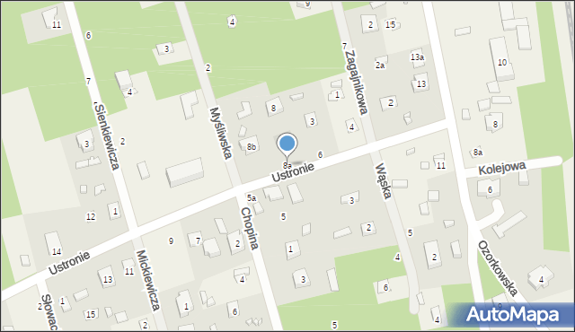 Ustronie, Ustronie, 8a, mapa Ustronie