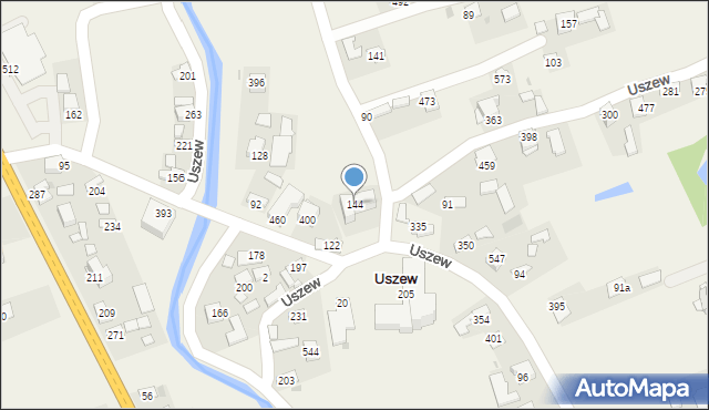 Uszew, Uszew, 144, mapa Uszew