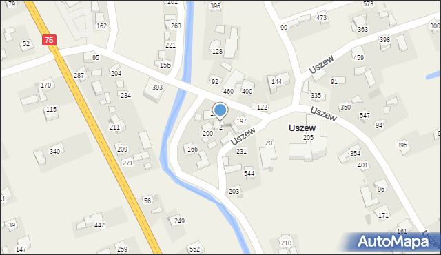 Uszew, Uszew, 2, mapa Uszew