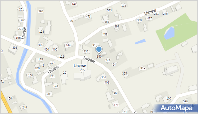 Uszew, Uszew, 350, mapa Uszew