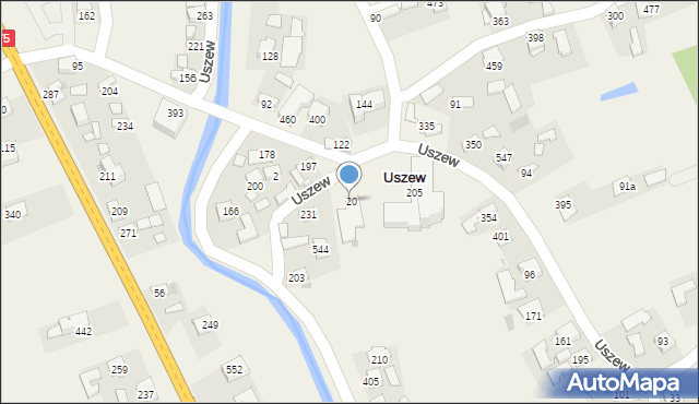 Uszew, Uszew, 392a, mapa Uszew
