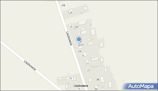 Uszkowce, Uszkowce, 13, mapa Uszkowce