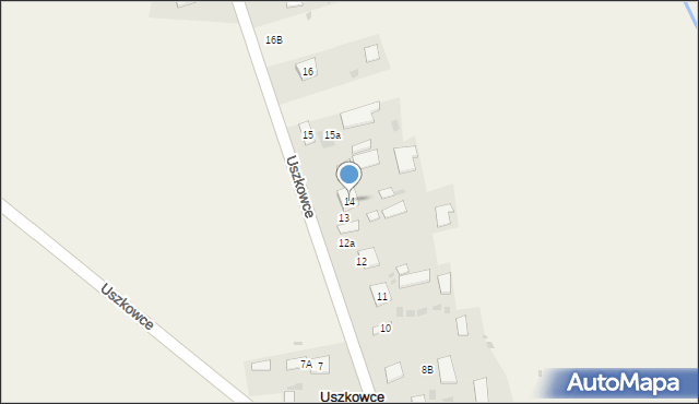 Uszkowce, Uszkowce, 14, mapa Uszkowce